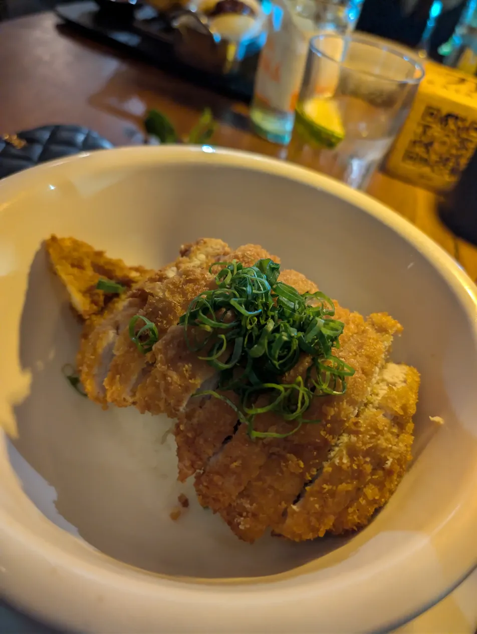 Katsu bowl at Katana Bar Santa Teresa
