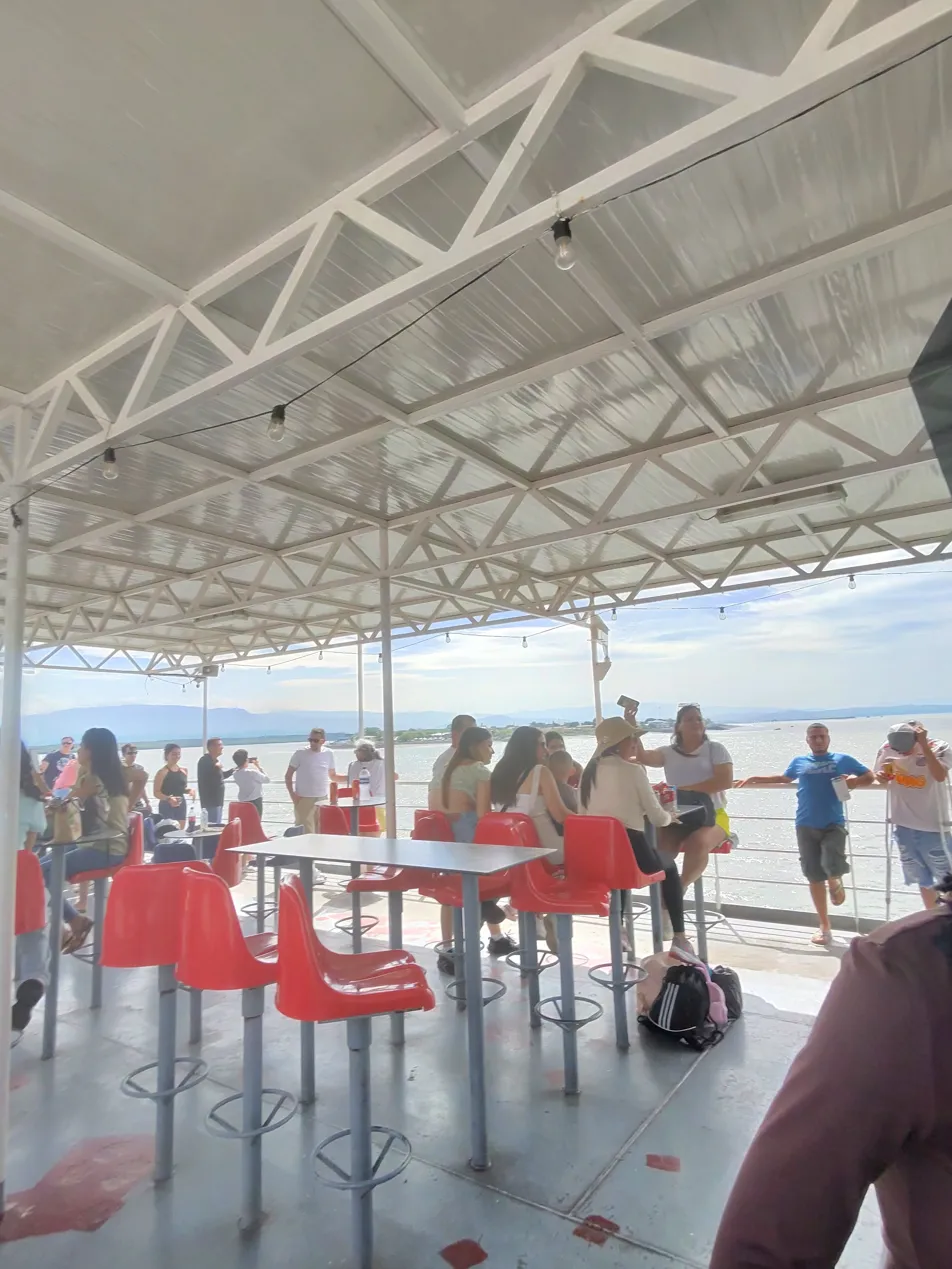 Passengers on the upper deck of the Puntarenas to Paquera ferry