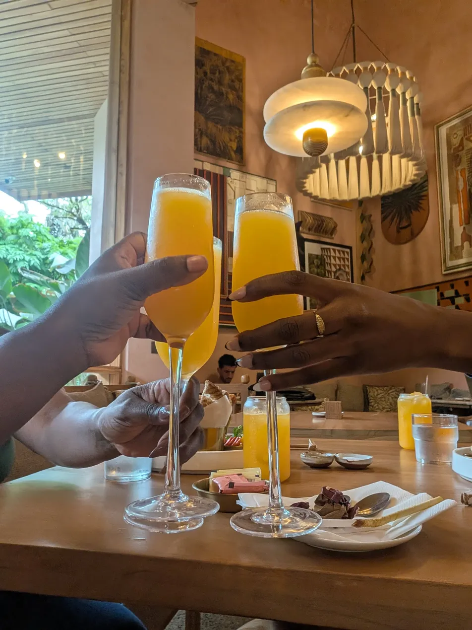 Mimosa toast at Namoré restaurant Santa Teresa