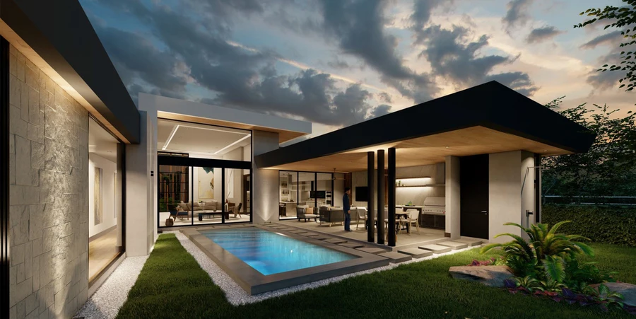 A comfortable Costa Rica home surrounded by greenery.